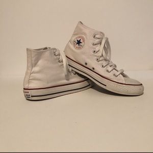 White converse all star high tops